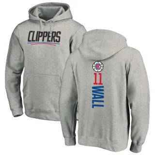 Men's Los Angeles Clippers John Wall Branded Ash Backer Pullover Hoodie