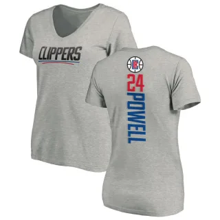 Women's Los Angeles Clippers Norman Powell Ash Backer T-Shirt