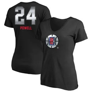 Women's Los Angeles Clippers Norman Powell Black Midnight Mascot T-Shirt