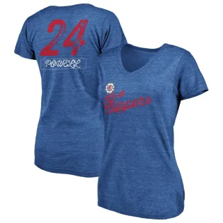 Women's Los Angeles Clippers Norman Powell Royal Sideline V-Neck T-Shirt